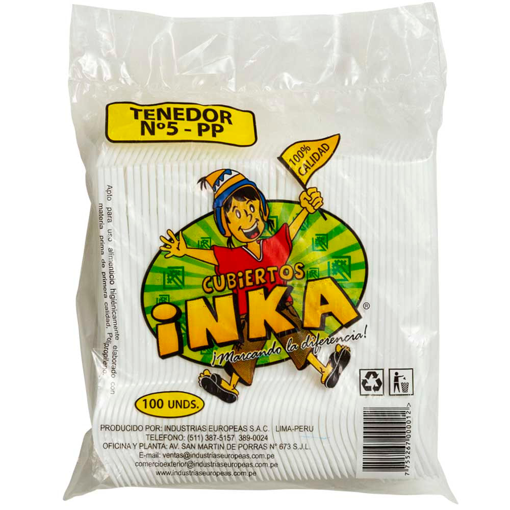 Tenedor INKA 5 Blanco 30x130x130mm
