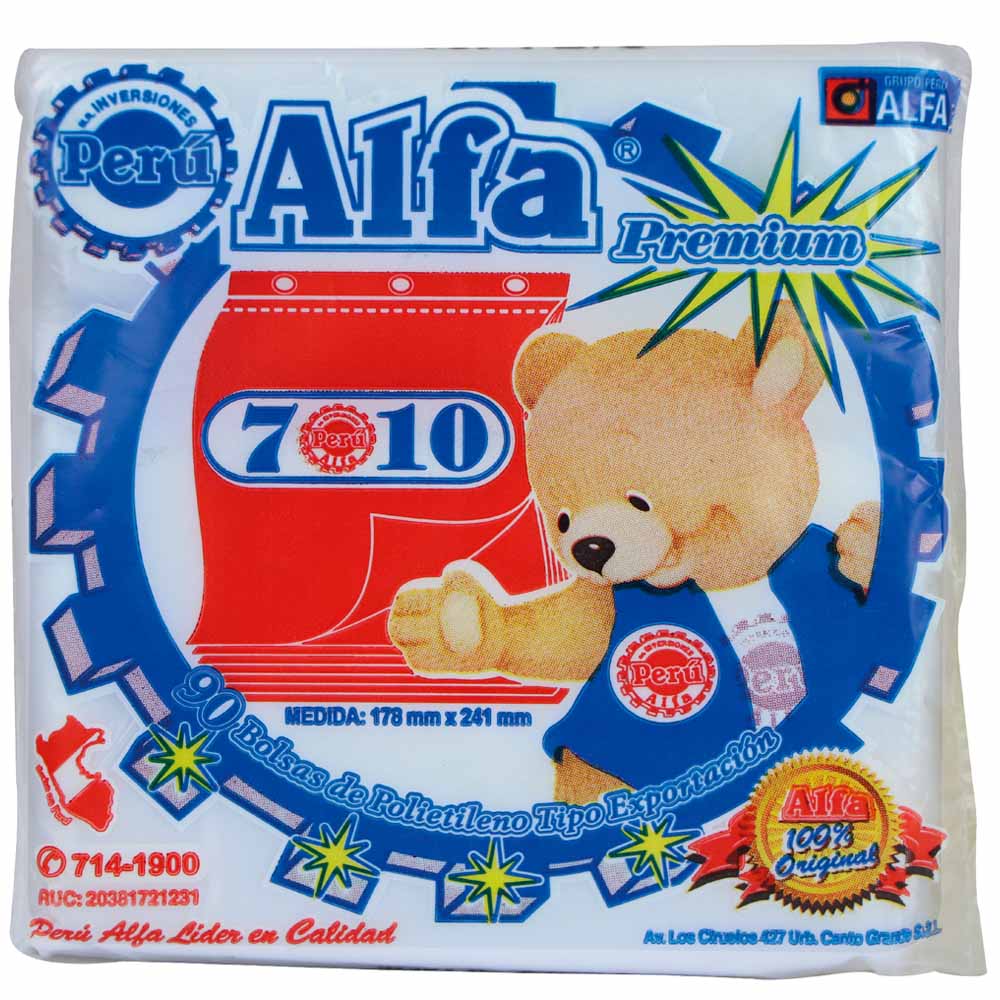 Bolsa ALFA 7 10 Cheq Nat C/90 100x100x15mm