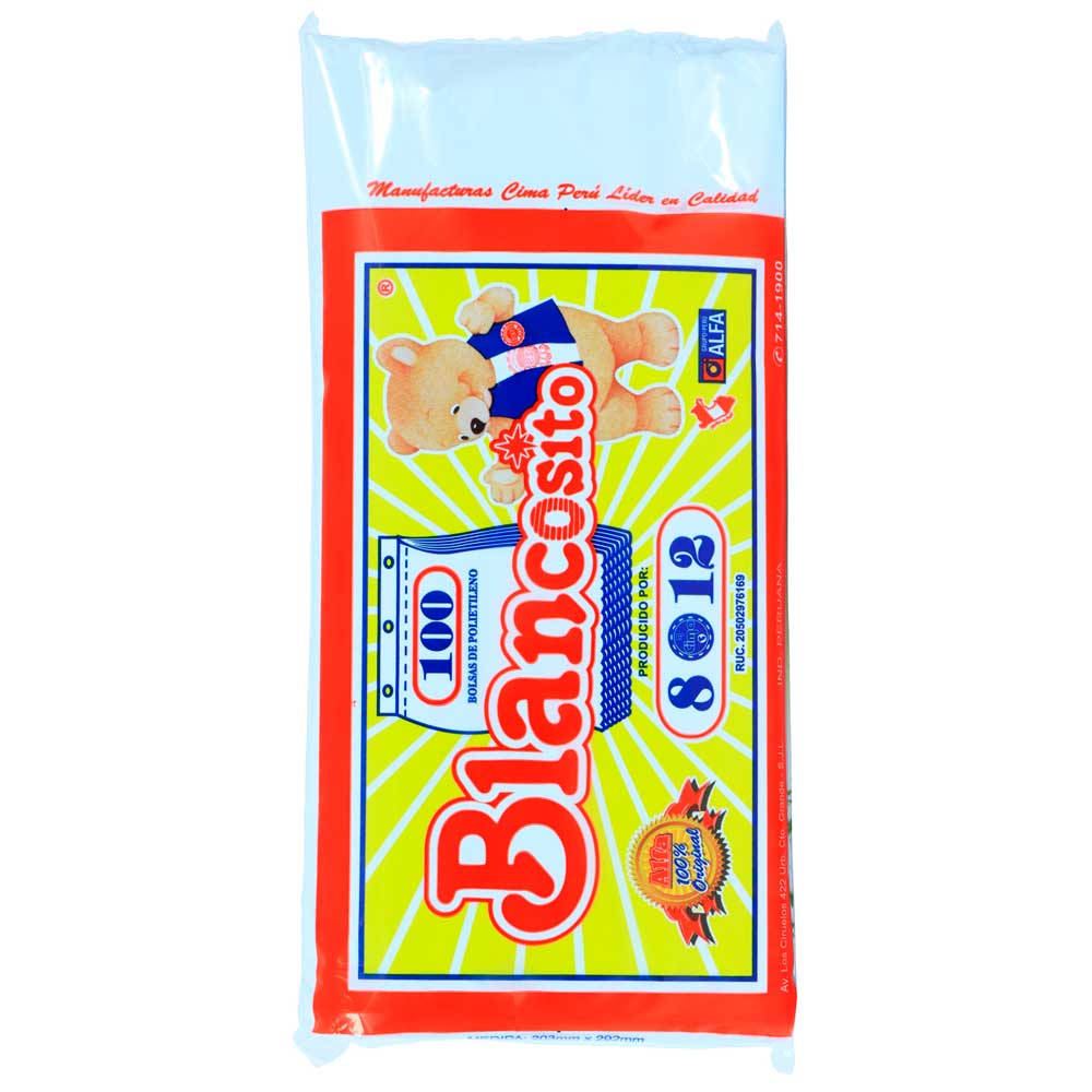 Blancosito ALFA Bolsa 8 12 Cheq C/100 210x100x50mm