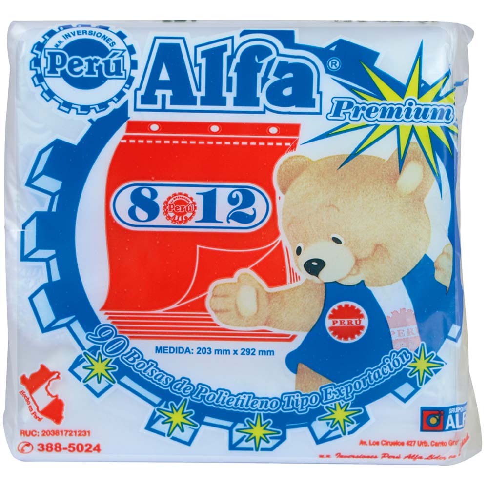 Bolsa ALFA 8 12 Cheq Nat C/90 115x110x15mm