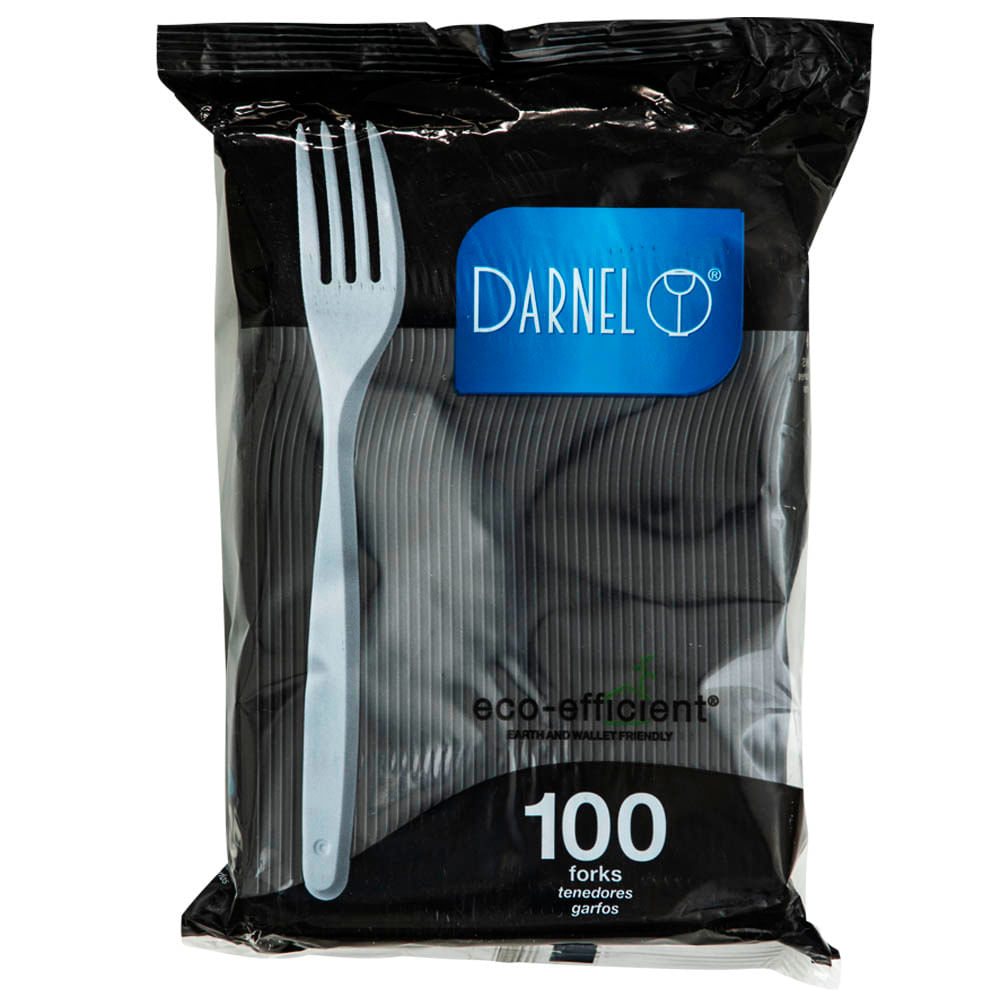 Tenedor DARNEL Negro 18cm Paquete 100un 50x50x10mm