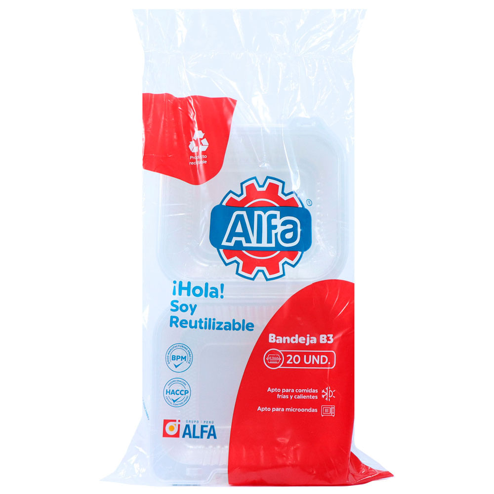 Bandeja ALFA B3 20un