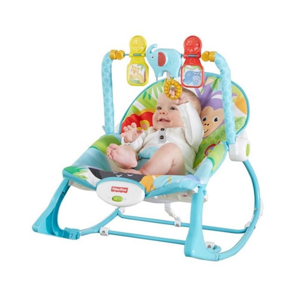 Silla Mecedora Fisher Price Crece Conmigo Musical Vibradora Celeste