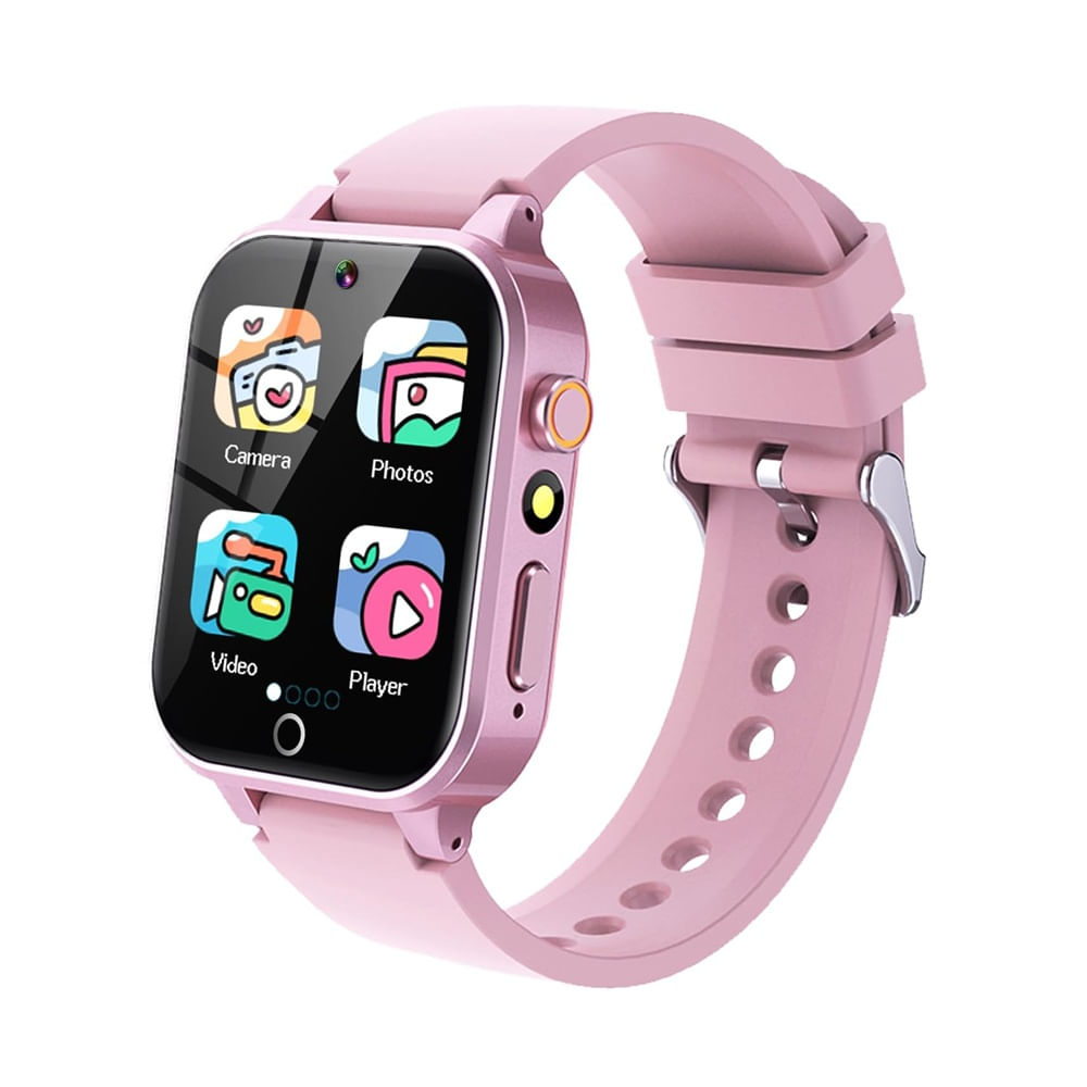 Smartwatch Reloj Vakzovy inteligente para niñas de 6 a 12 años, Rosado