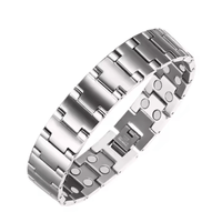Pulsera Magnética Saludable de Titanio con Imanes de NdFeB x 19 cm
