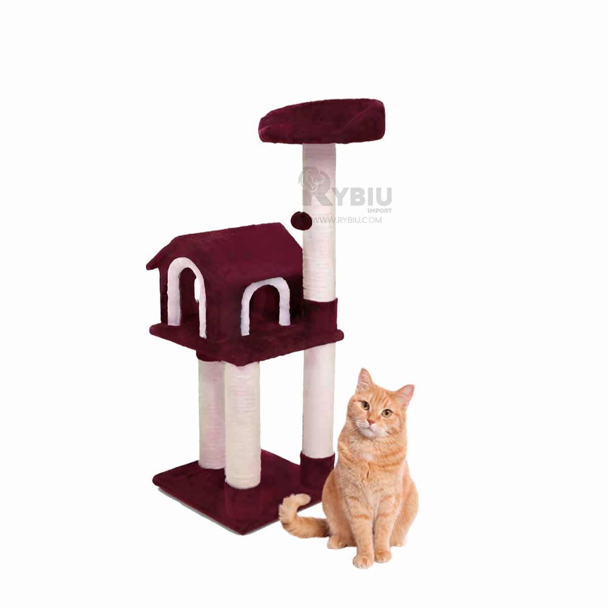 Rascadora Perfecta para Gato en Guinda Y+Post-it Adhesivos