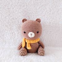 PELUCHE DE OSO TEJIDO A MANO MUÑECO INFANTIL AMIGURUMI DE COMPAÑÍA BE CRAFTY