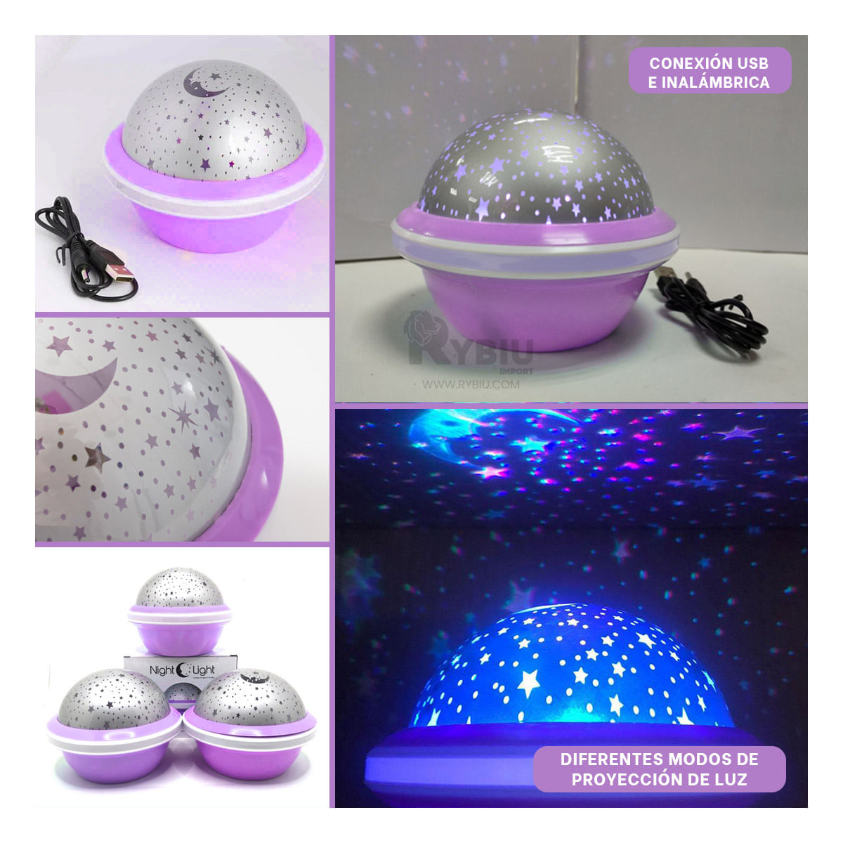 Lampara Compatible y Luminosa Lila Y+Post-it adhesivos