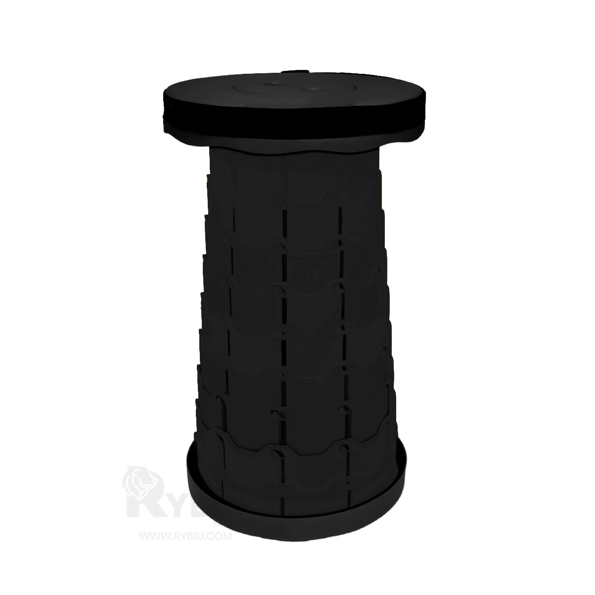 Taburete Compacto de Color Negro Y+Post-it adhesivos