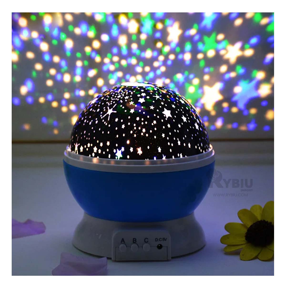 Proyector Tecnologico y Novedoso Celeste Y+Papel de Regalo