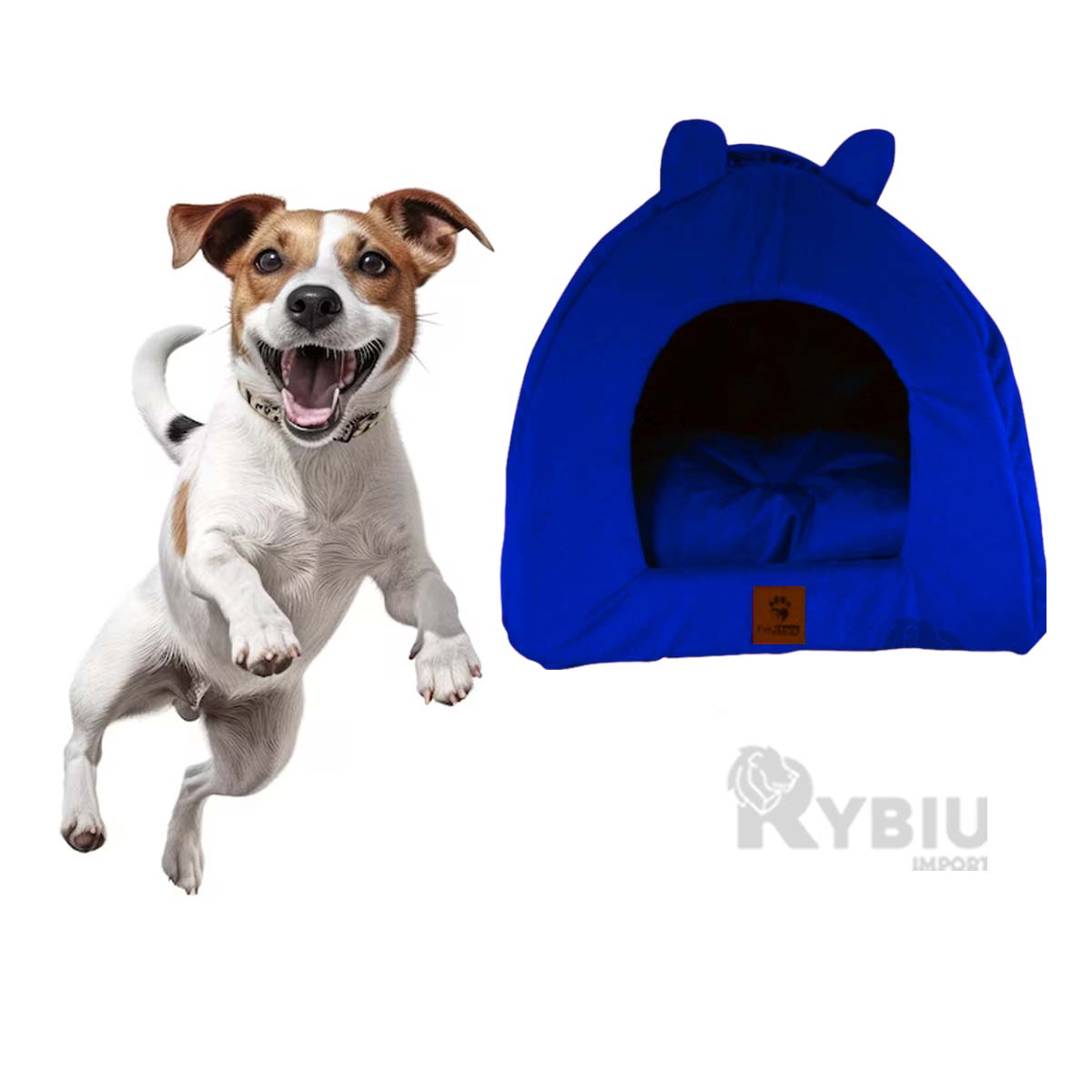 Cama para Mascota de Iglu Talla M Azul Rey Y+Papel de Regalo