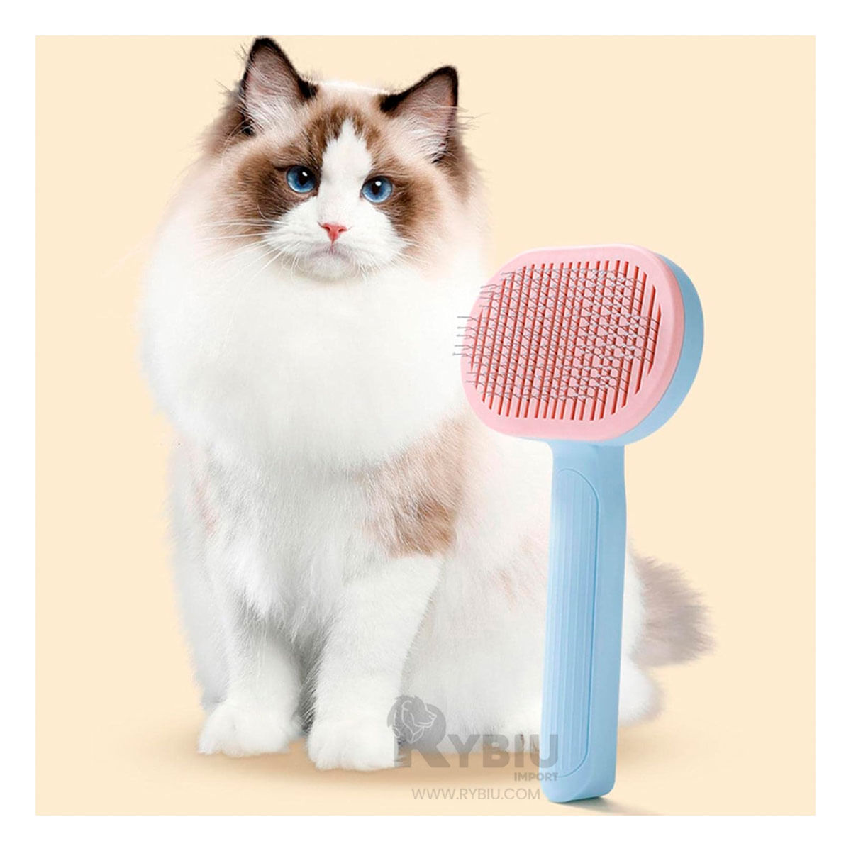 Cepillo con Mango antideslizante Rosado Y+Papel de Regalo