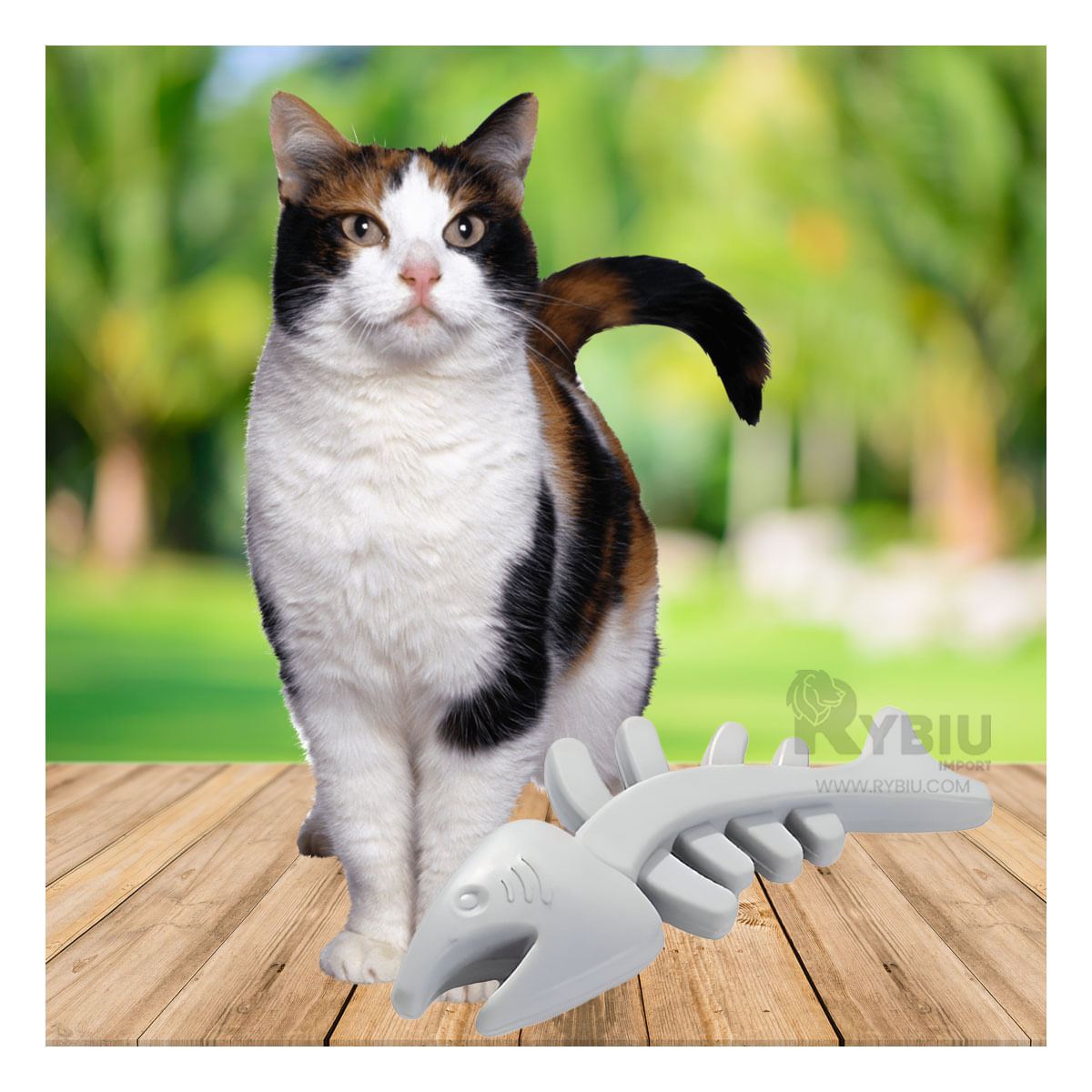 Juguete Relajante para Mascotas de Pescado Plomo Y+Stickers