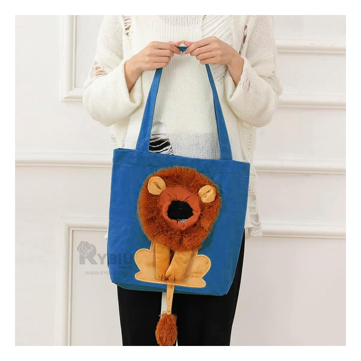 Transportador para Mascotas Color Azul Y+Post-it adhesivos