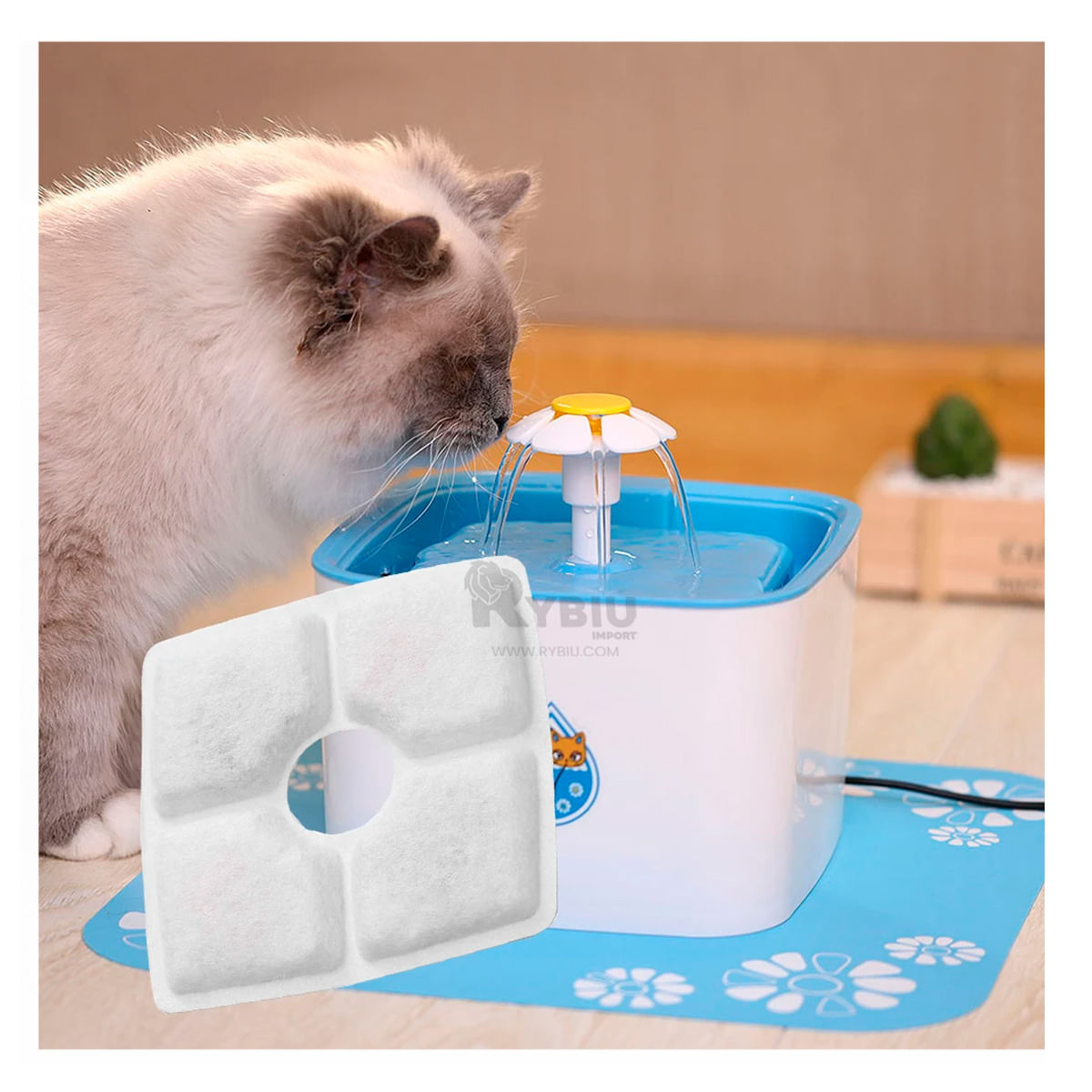 Set de Purificación de Agua Mascota Blanco Y+Papel de Regalo