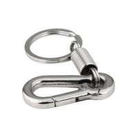 Gancho Llavero Mosquetón Con Resorte De Acero Inoxidable 6cm Und