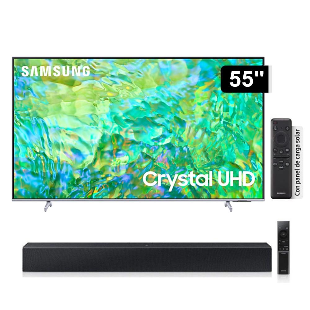 Televisor Samsung LED Smart TV 55 Crystal UHD 4K- UN55DU8200GXPE + Soundbar HW C400