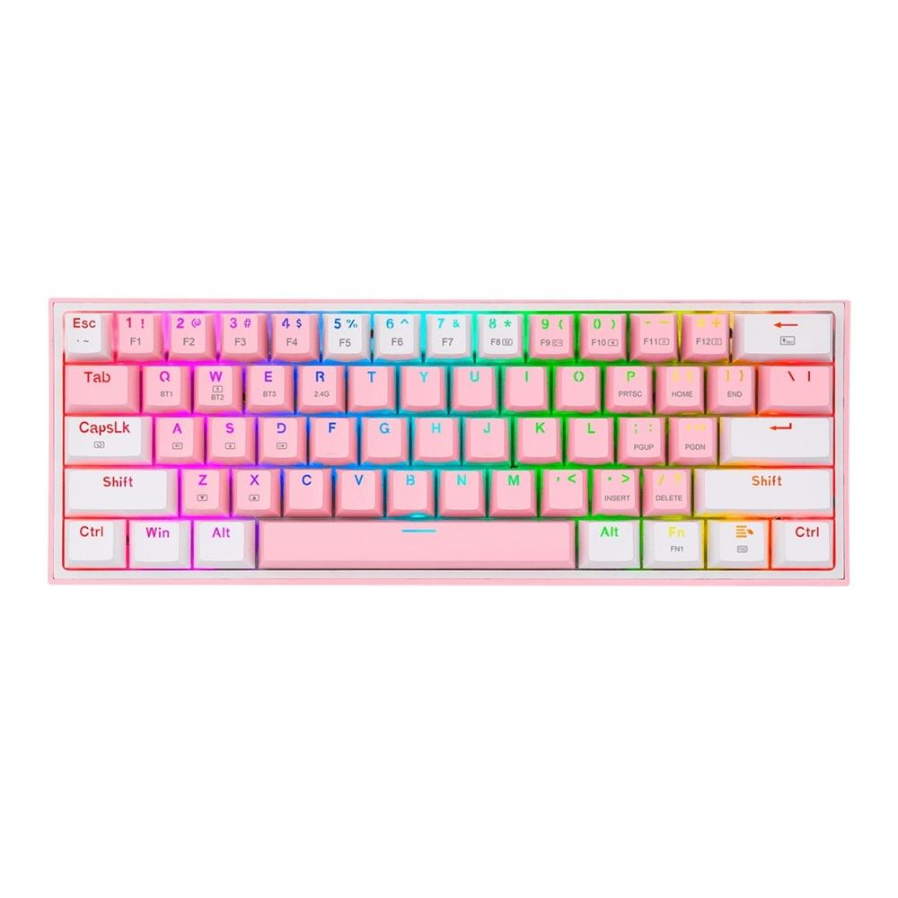 Teclado Redragon Fizz Pro K616 RGB Wireless Switch Red Español / Pink-White