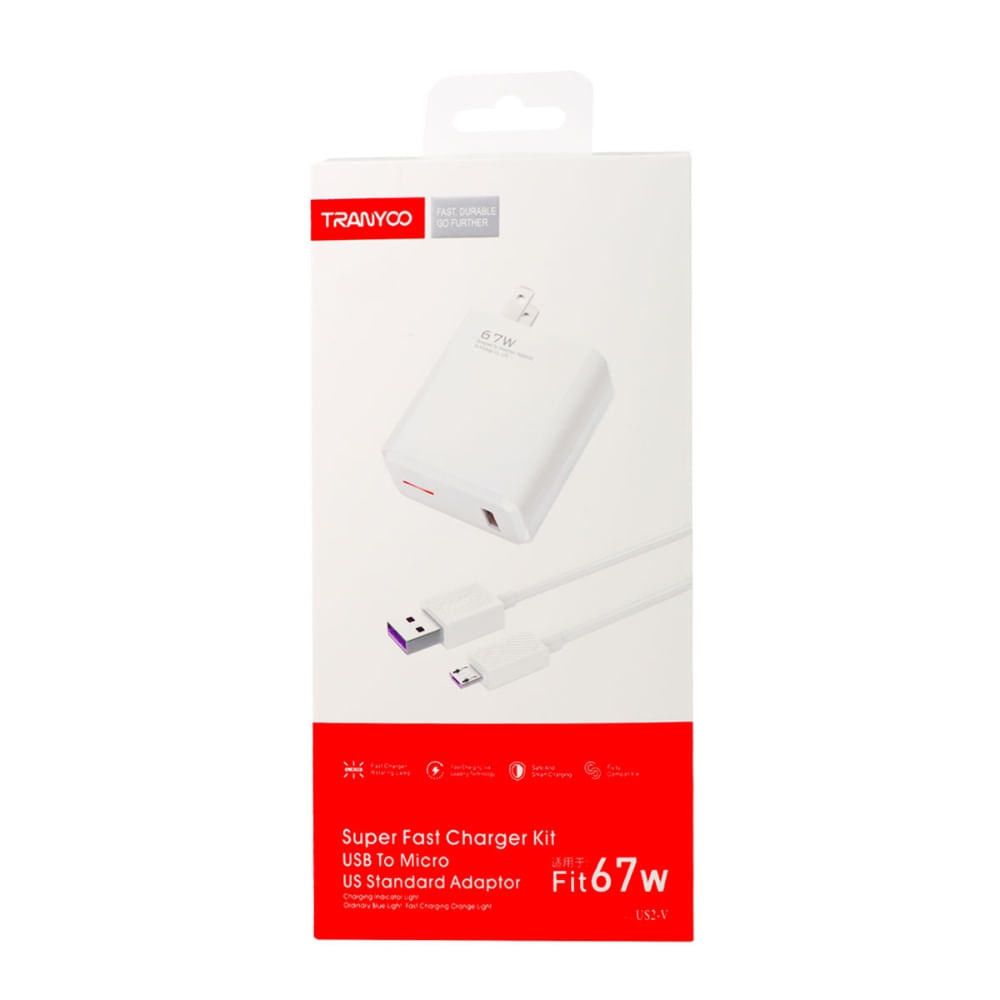 Cargador Tipo C Super Carga Rapida 67W Tranyoo