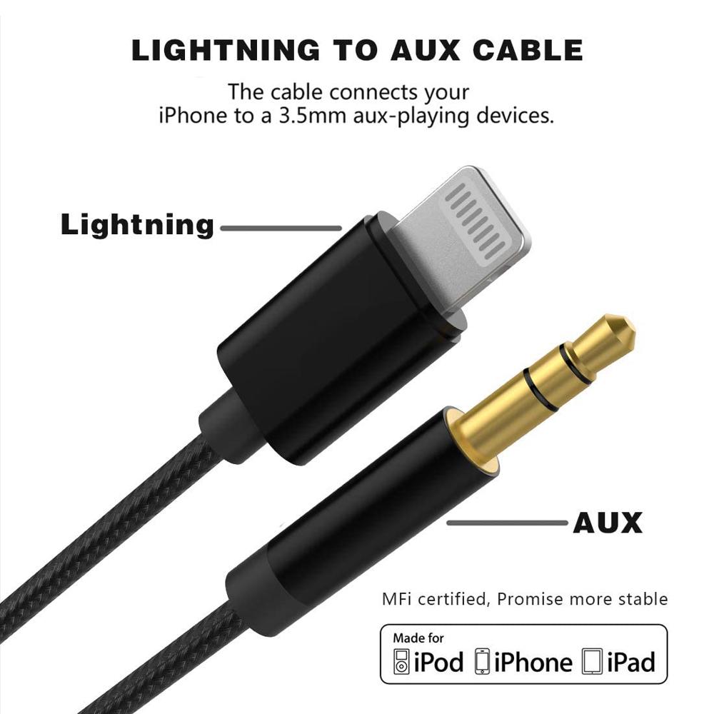Cable de audio Lightning Jack 3.5mm