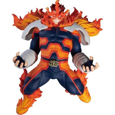 Figura Endeavor vol. 3, Banpresto, My Hero Academia, diseño esculpido a mano.