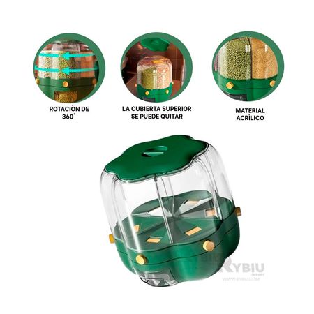 Dispensador Facil de Menestras 6kg Verde Y+Regalo Agendita