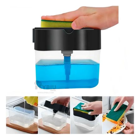 Dispensador de Plastico para Jabon Negro Y+Papel de Regalo