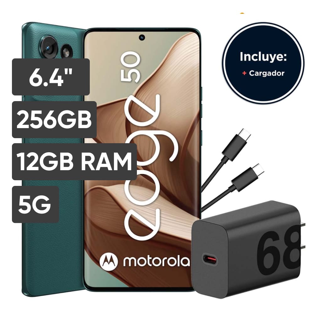 Smartphone MOTOROLA Edge 50 6.4"" 12GB 256GB 50MP+13MP+10MP Verde Jaspe