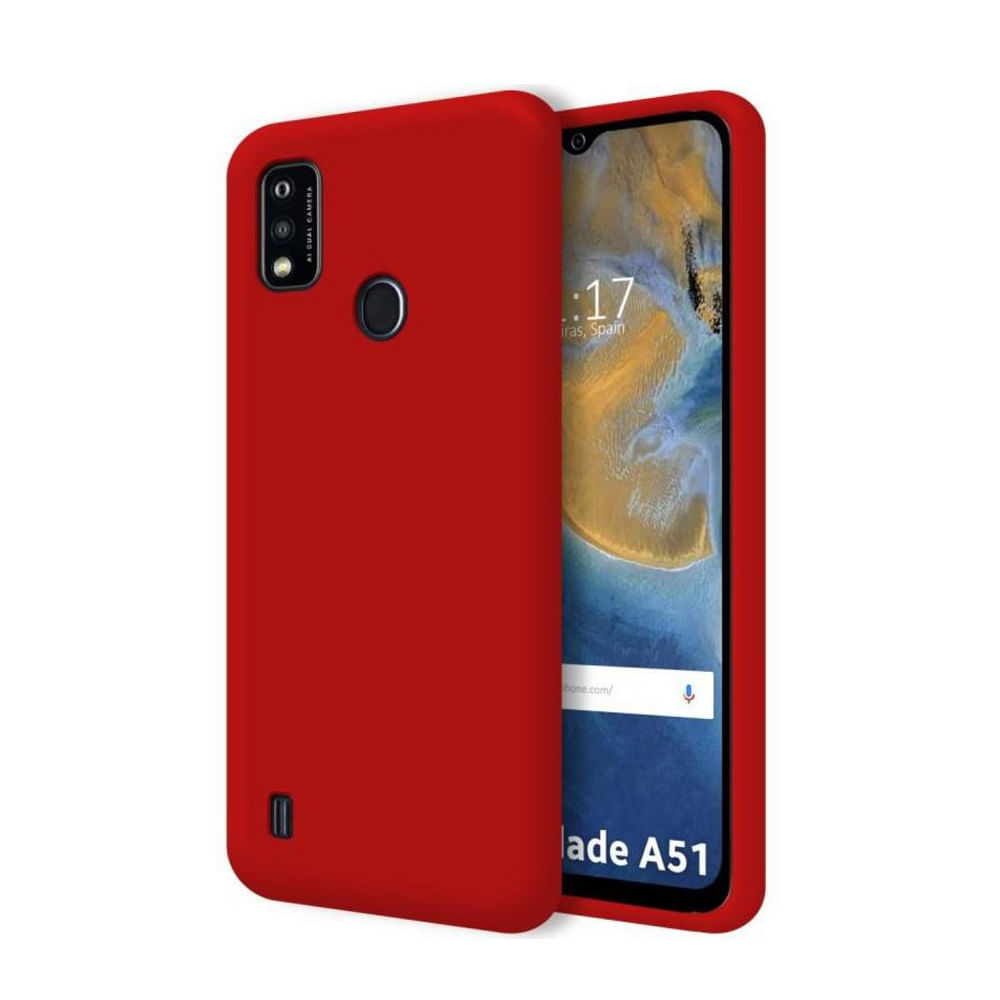 Funda para ZTE Blade A34 Soft Feeling Antishock Rojo Resistente ante Caídas y Golpes