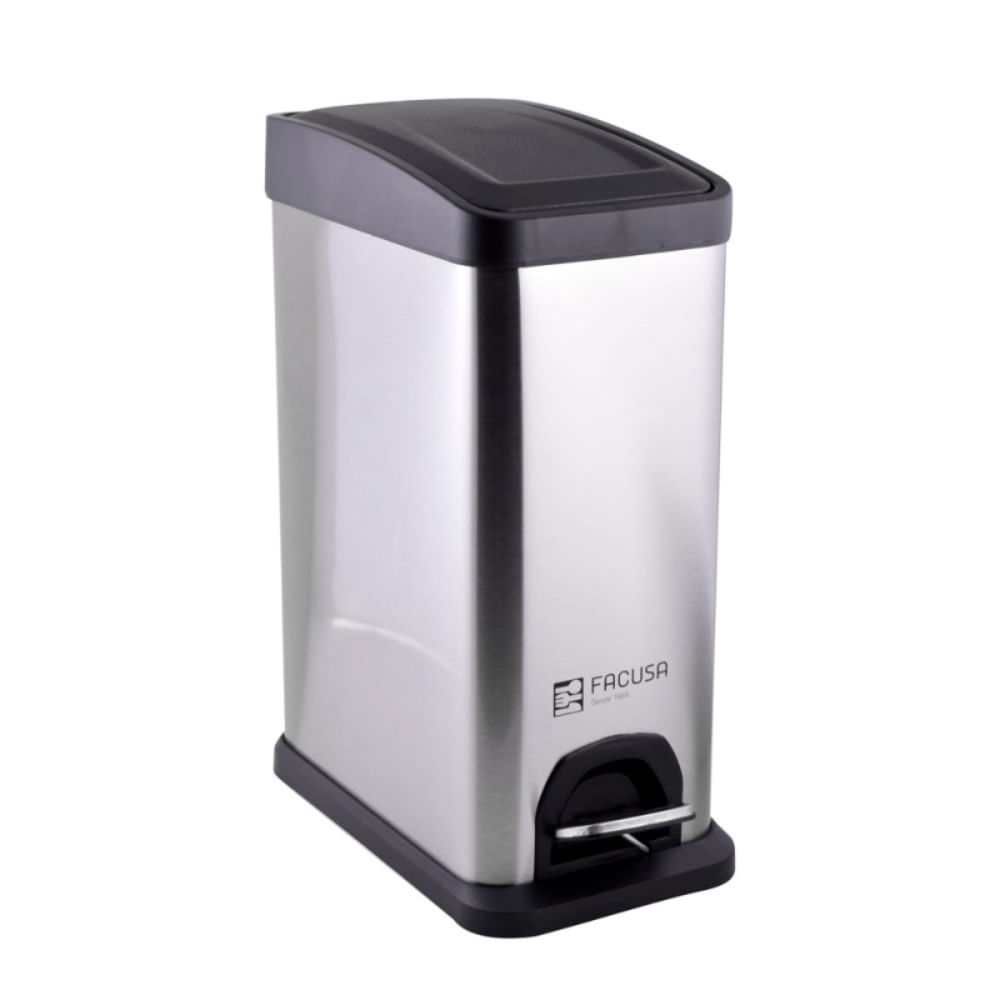 Papelera de Acero Inoxidable 20L Selecto Con Pedal (35.5x21.6x59.5 cm)