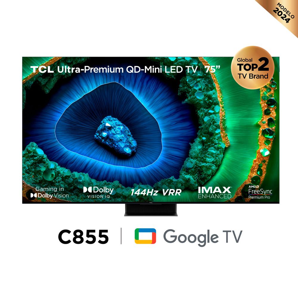 Televisor TCL 75" 75C855 QD-MiniLED Google Tv