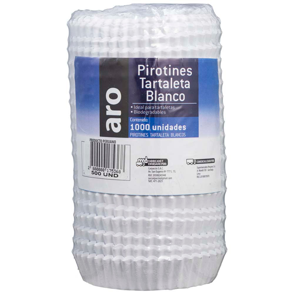 Tartaleta ARO Blanca 500un