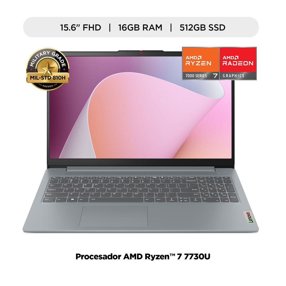 Laptop Lenovo NB IP Slim 3 15ABR8 R7-7730U 15.6"" 16GB RAM 512GB SSD W11  Arctic Grey