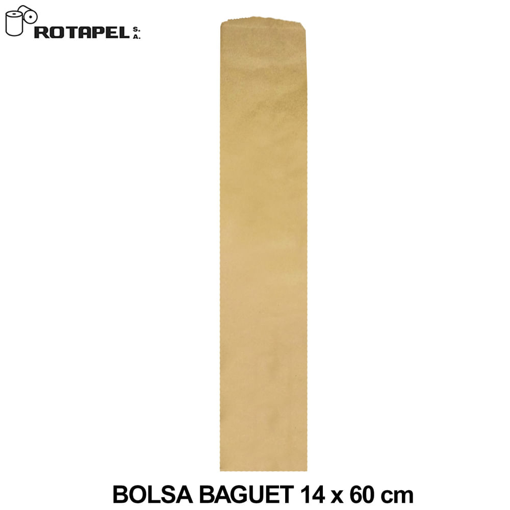 Bolsa Baguete Kraft ARO 14x60cm x100un