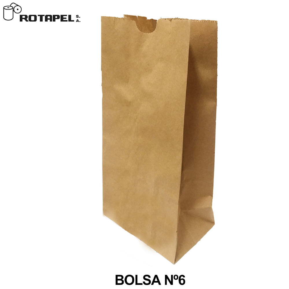 Bolsas Papel Kraft ARO #6 100un