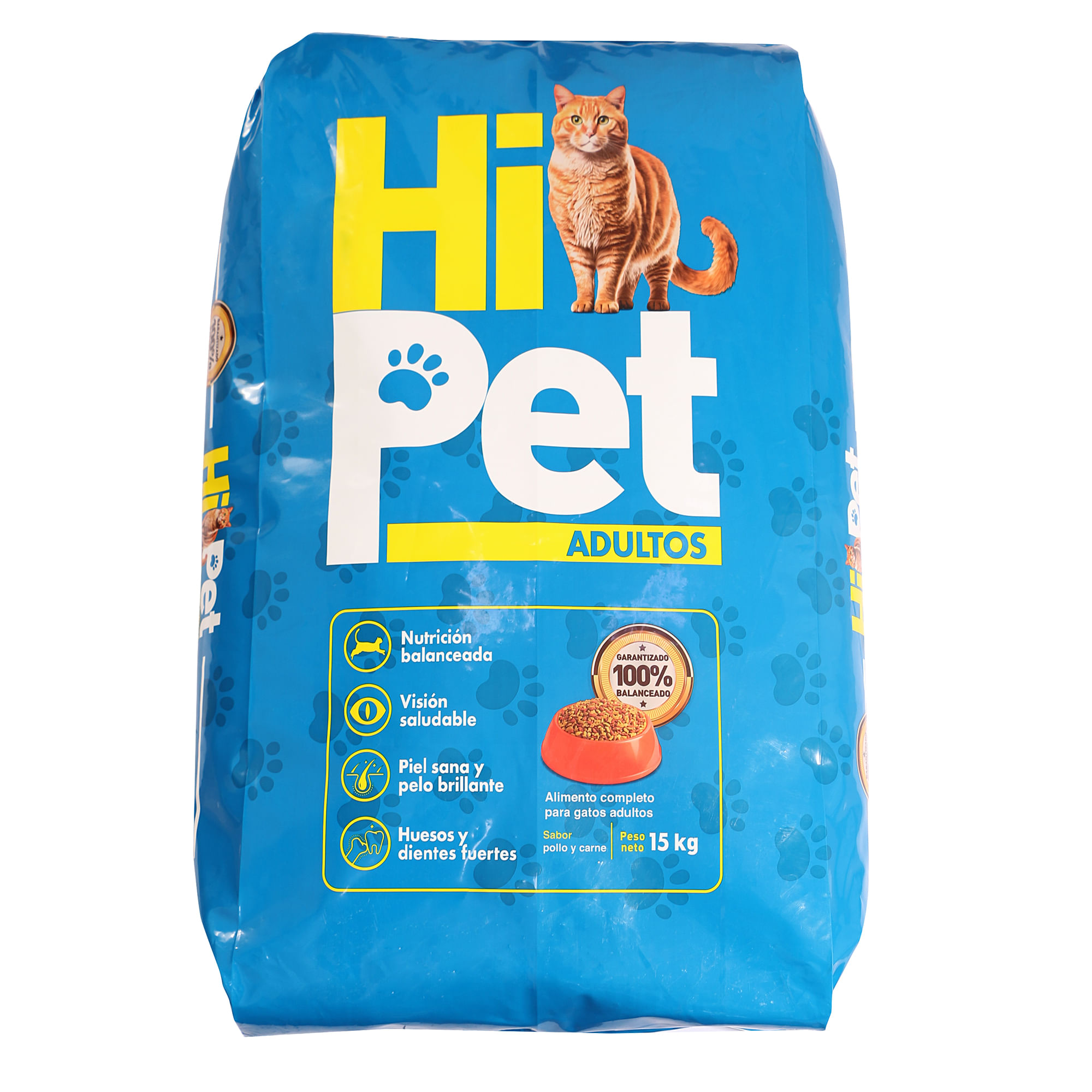 Alimento para Gatos HIPET Adultos Pollo Bolsa 15Kg