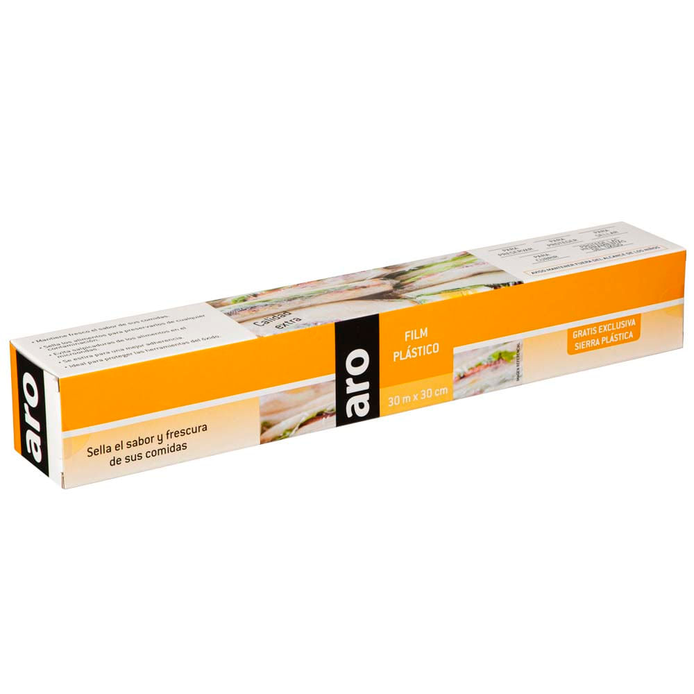Film Plástico ARO 30m Caja con Sierra 99x99x99mm