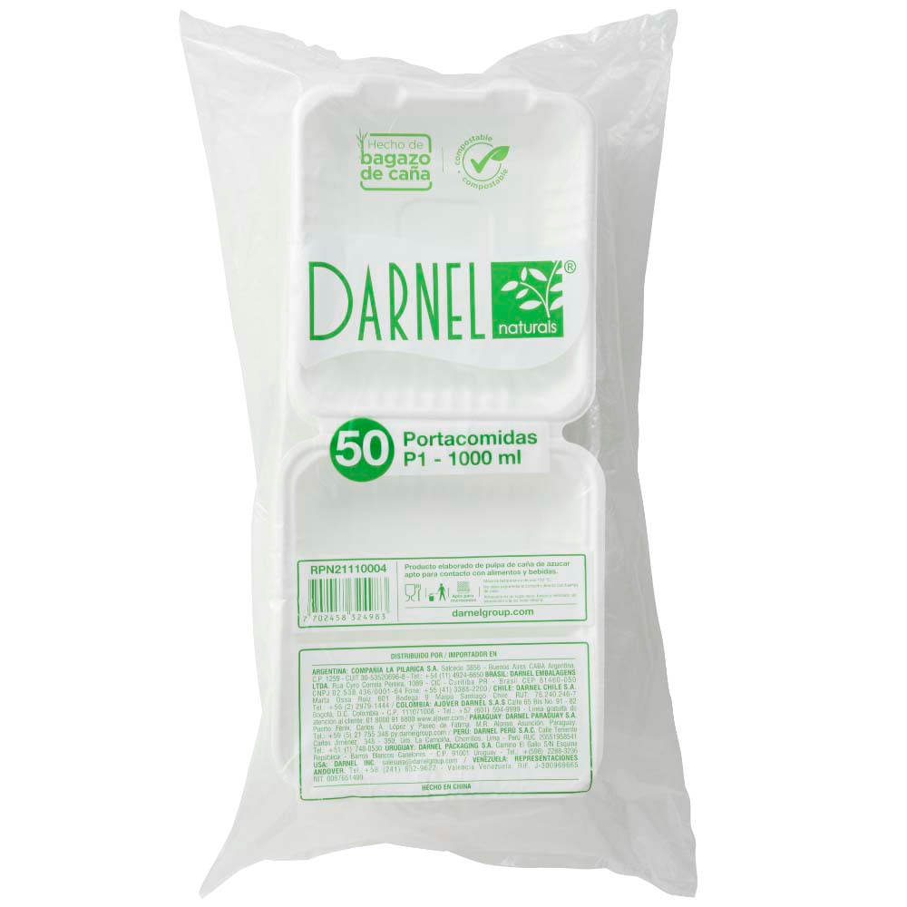 Portacomidas Nat Bag DARNEL 1000Ml 50un 130x185x440mm