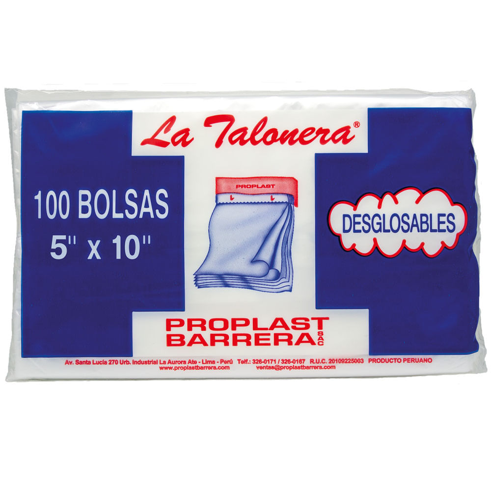 Bolsas Desglosable TALONERA Natural PB 5X10