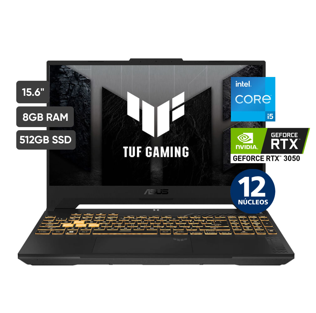 Laptop ASUS TUF Gaming F15 FX507ZC4-HN005W 15.6"" Intel Core i5 12va generación 8GB 512GB SSD