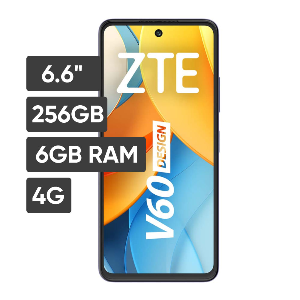 Smartphone ZTE V60 DESIGN 6.6"" 6GB 256GB 50MP + 2MP Violeta