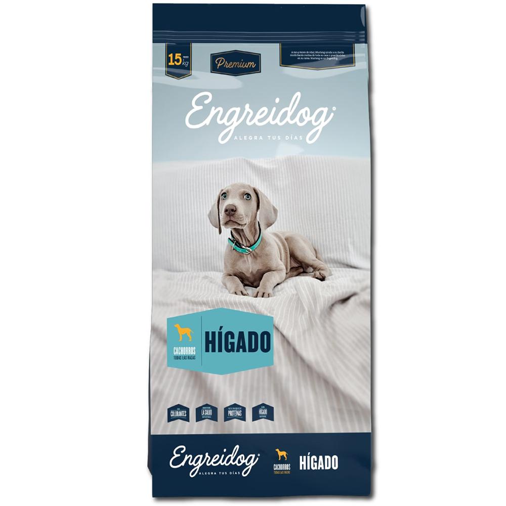 Comida Premium para Perros ENGREIDOG Cachorro sabor Hígado Bolsa x 15Kg