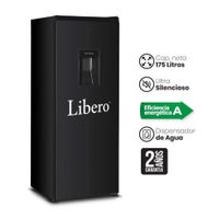 Refrigeradora de 175 Lts con Dispensador de Agua Libero LROD-190DFIWN Negro