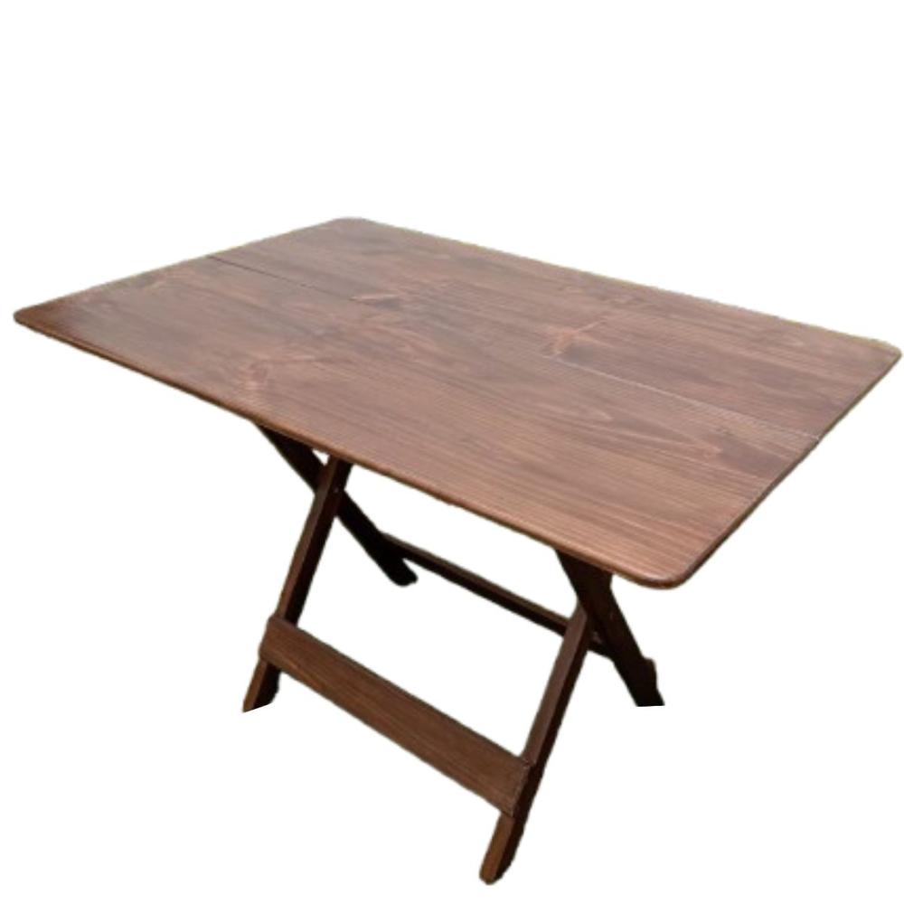Mesa Plegable de 1.20 mts X 80 cm Rustico Rafalle en Marron