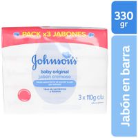 Jabón Bebé JOHNSON'S Original Tripack 330g
