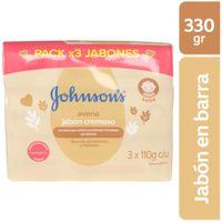 Jabón Bebé JOHNSON'S Avena Tripack 330g