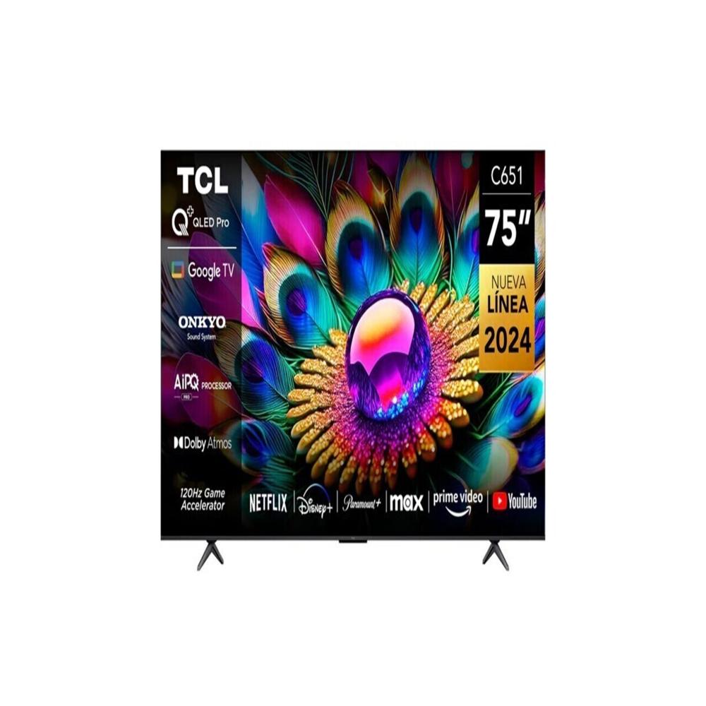 Televisor TCL QLED 75"" Smart TV Ultra HD 4K Año 2024 75C651