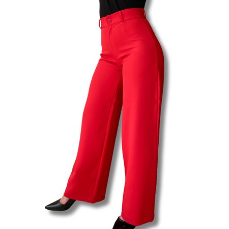 Pantalon para Mujer Clasico Rojo L