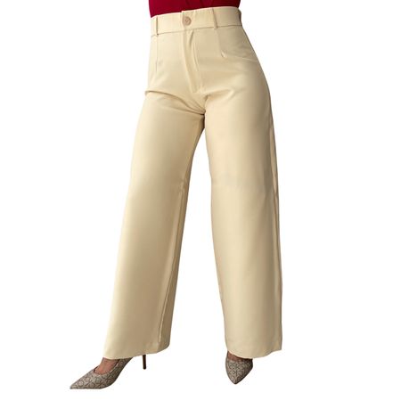Pantalon para Mujer Clasico Crema L