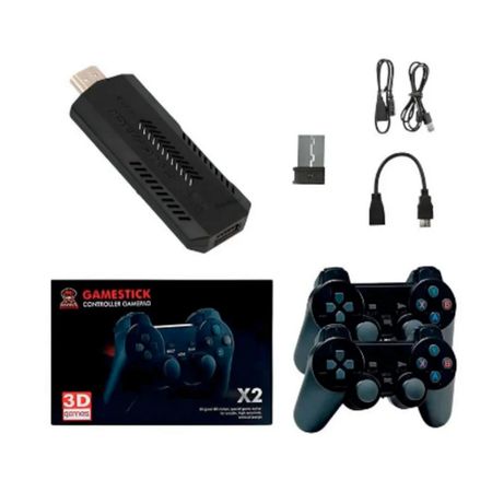 Consola retro Game Stick 128 GB, 40 mil juegos, negro